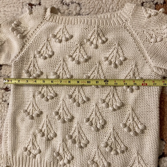 Sien & Co. Bobble Knit 3/4 Sleeve Boatneck Sweater in Ivory Size Small - Picture 4 of 5